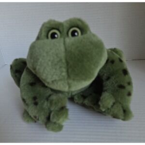 Vintage Gund Plush Jeremiah The Bull Frog With Croaking Noises Green Toad 6106